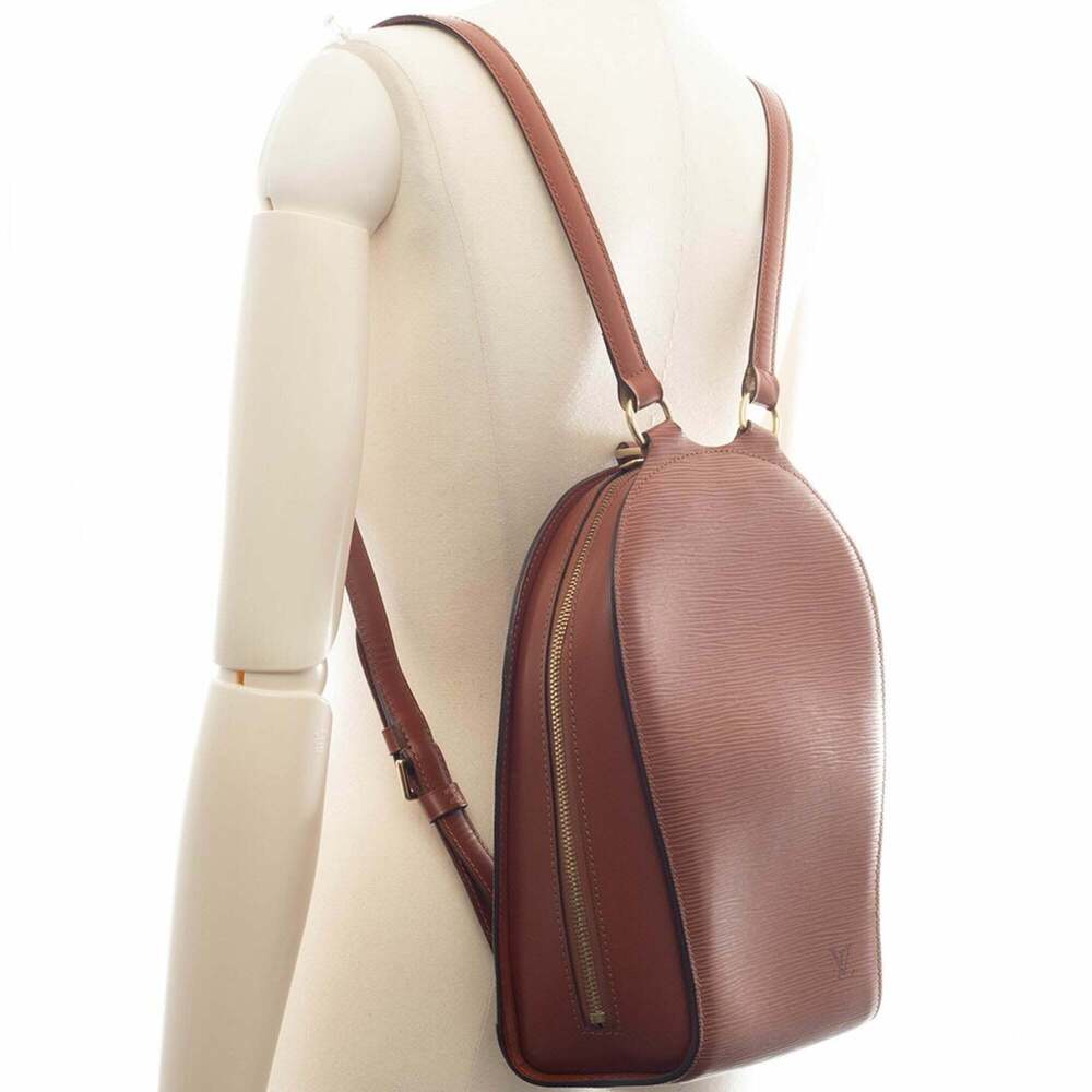 LOUIS VUITTON Brown Leather Backpack - Picture 11 of 16